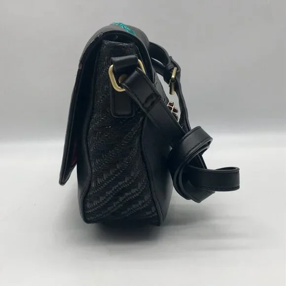 Desigual Black Faux Leather Varsovia Far West Crossbody Bag - Picture 4 of 10